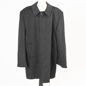 Cashmere lamb’s wool blend charcoal coat 44R Norman Wells